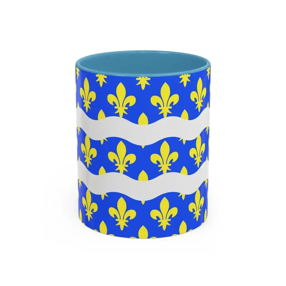 Flag of Seine et Marne France 2 - Accent Coffee Mug 11oz Light Blue - Go Mug Yourself