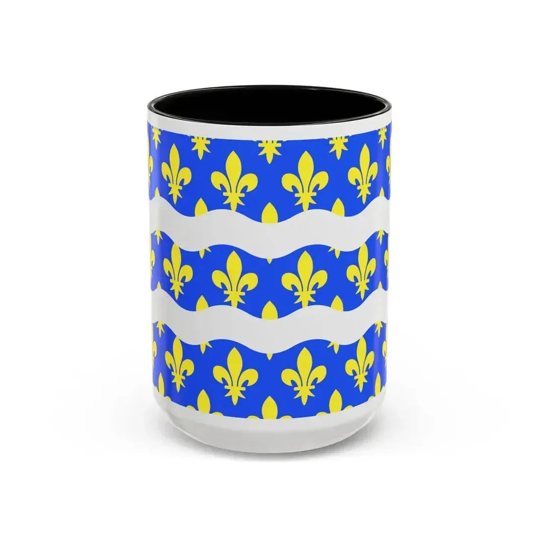 Flag of Seine et Marne France 2 - Accent Coffee Mug 15oz Black - Go Mug Yourself