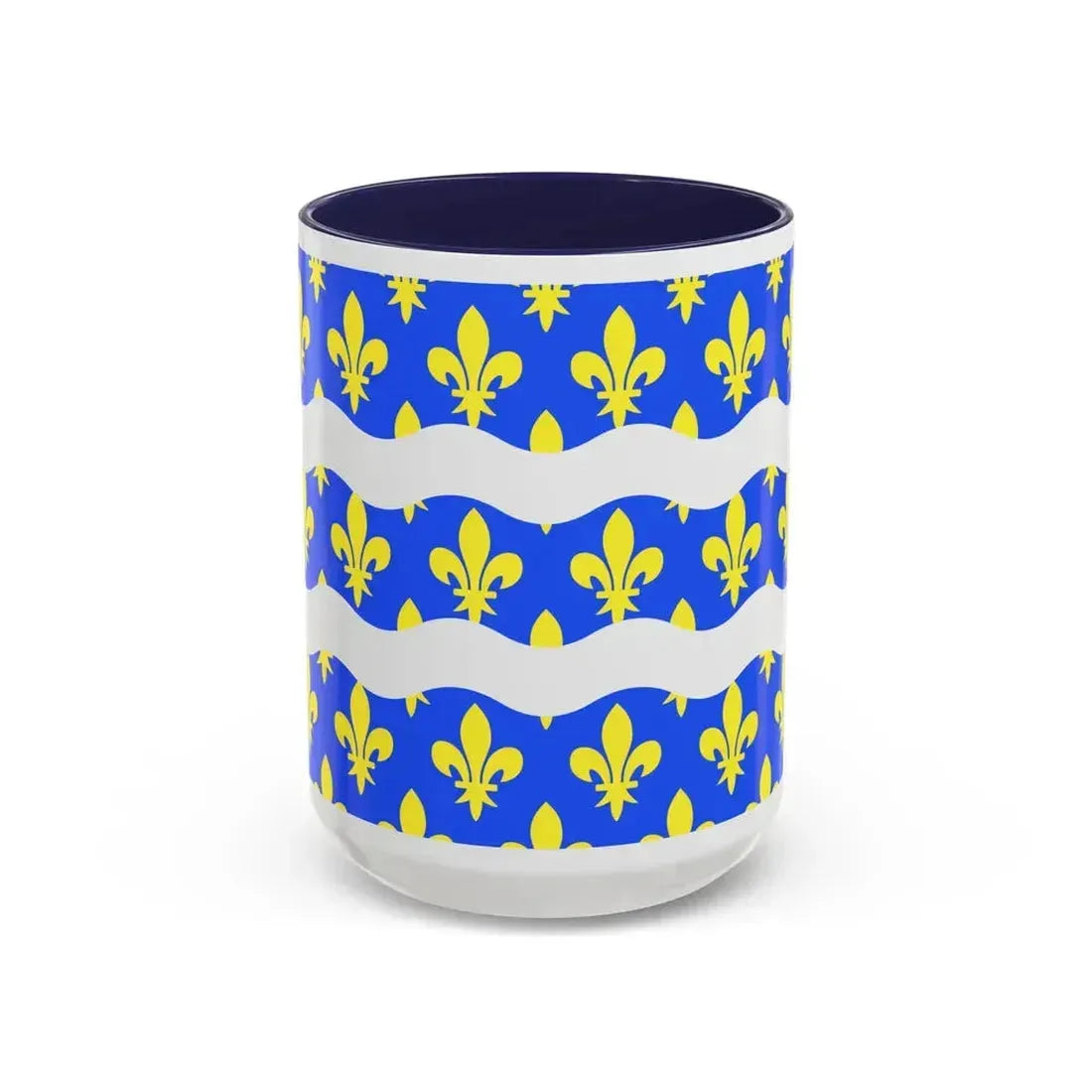 Flag of Seine et Marne France 2 - Accent Coffee Mug 15oz Navy - Go Mug Yourself