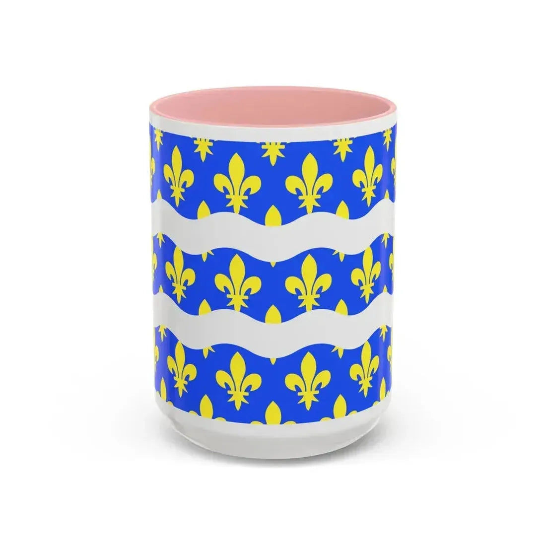 Flag of Seine et Marne France 2 - Accent Coffee Mug 15oz Pink - Go Mug Yourself