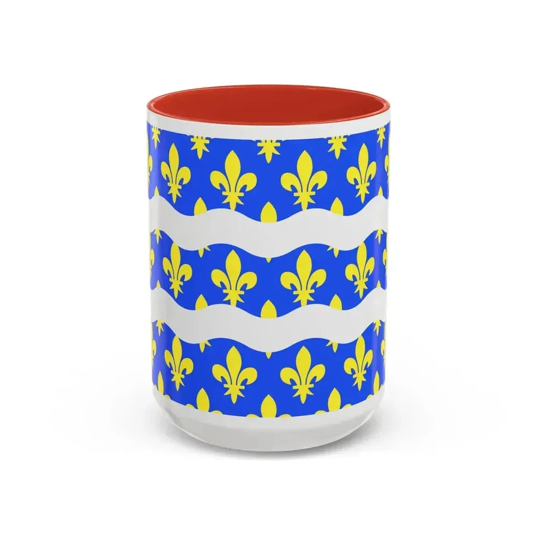 Flag of Seine et Marne France 2 - Accent Coffee Mug 15oz Red - Go Mug Yourself