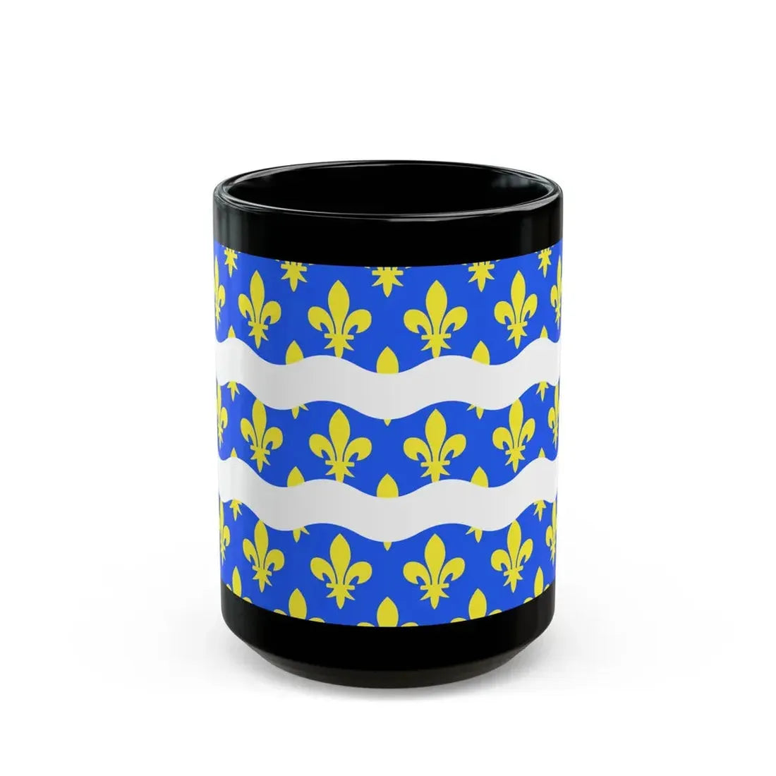 Flag of Seine et Marne France 2 - Black Coffee Mug 15oz - Go Mug Yourself