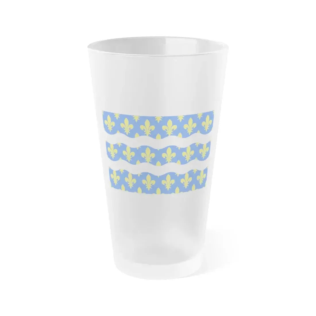 Flag of Seine et Marne France 2 - Frosted Pint Glass 16oz 16oz Frosted - Go Mug Yourself