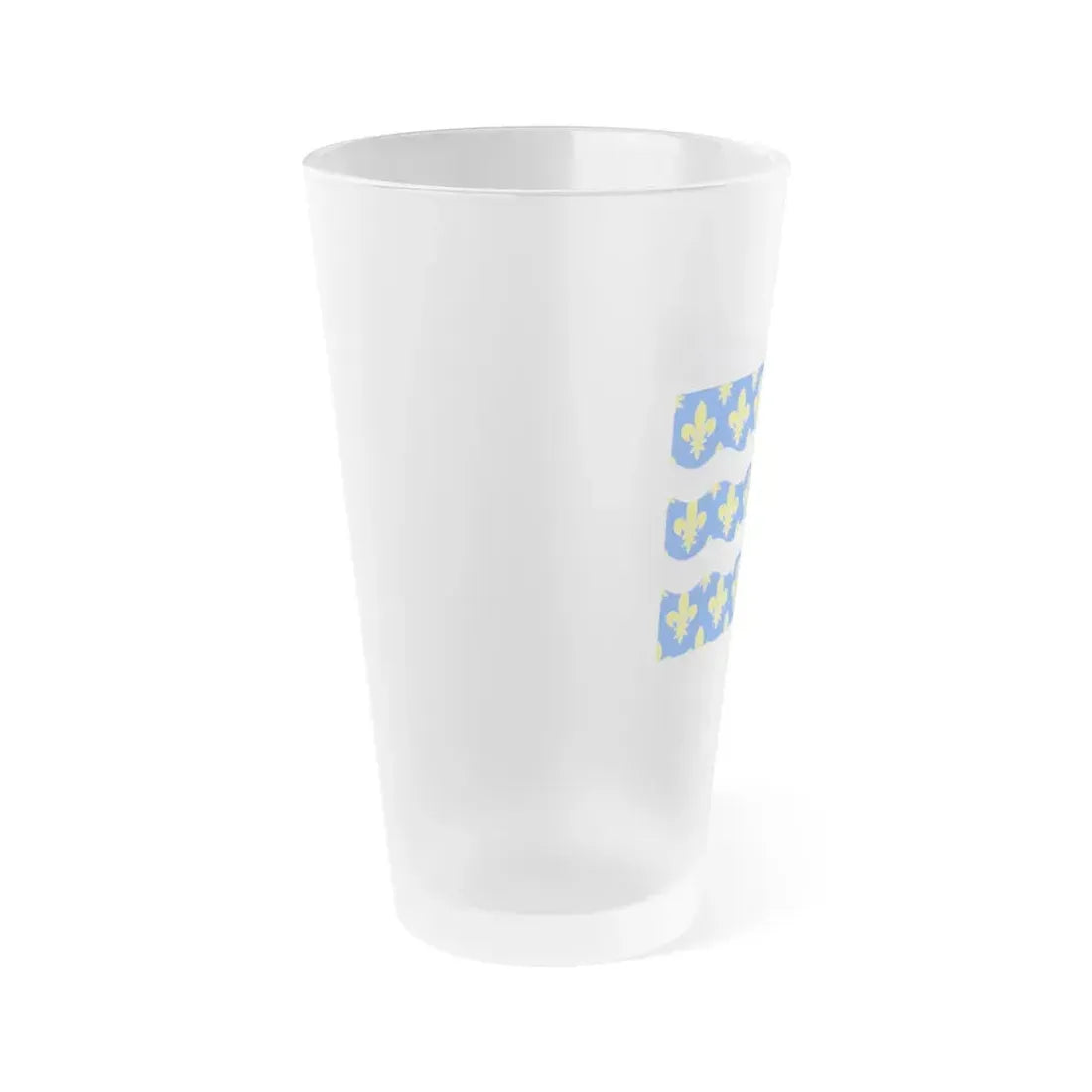 Flag of Seine et Marne France 2 - Frosted Pint Glass 16oz - Go Mug Yourself