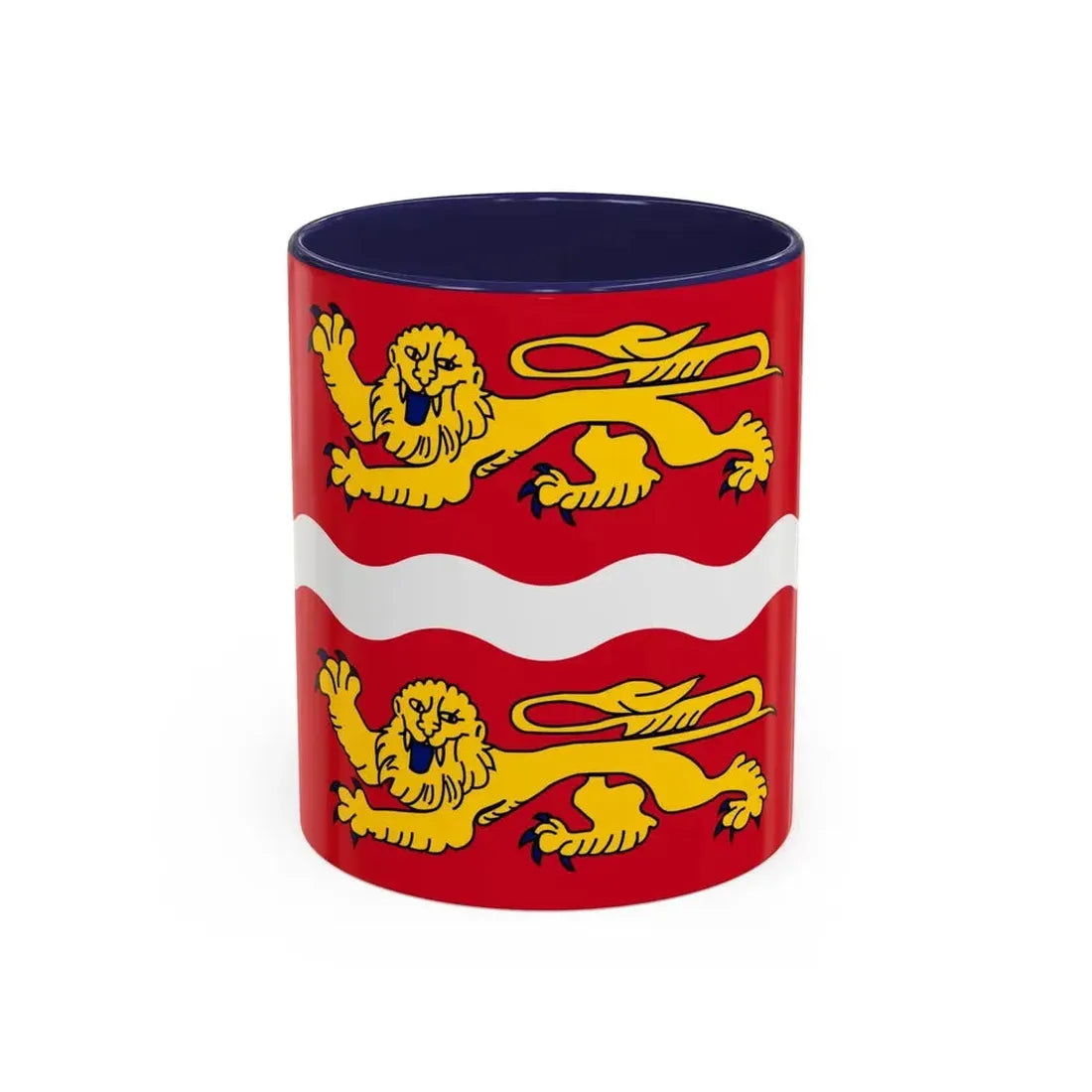 Flag of Seine Maritime France 2 - Accent Coffee Mug 11oz Navy - Go Mug Yourself