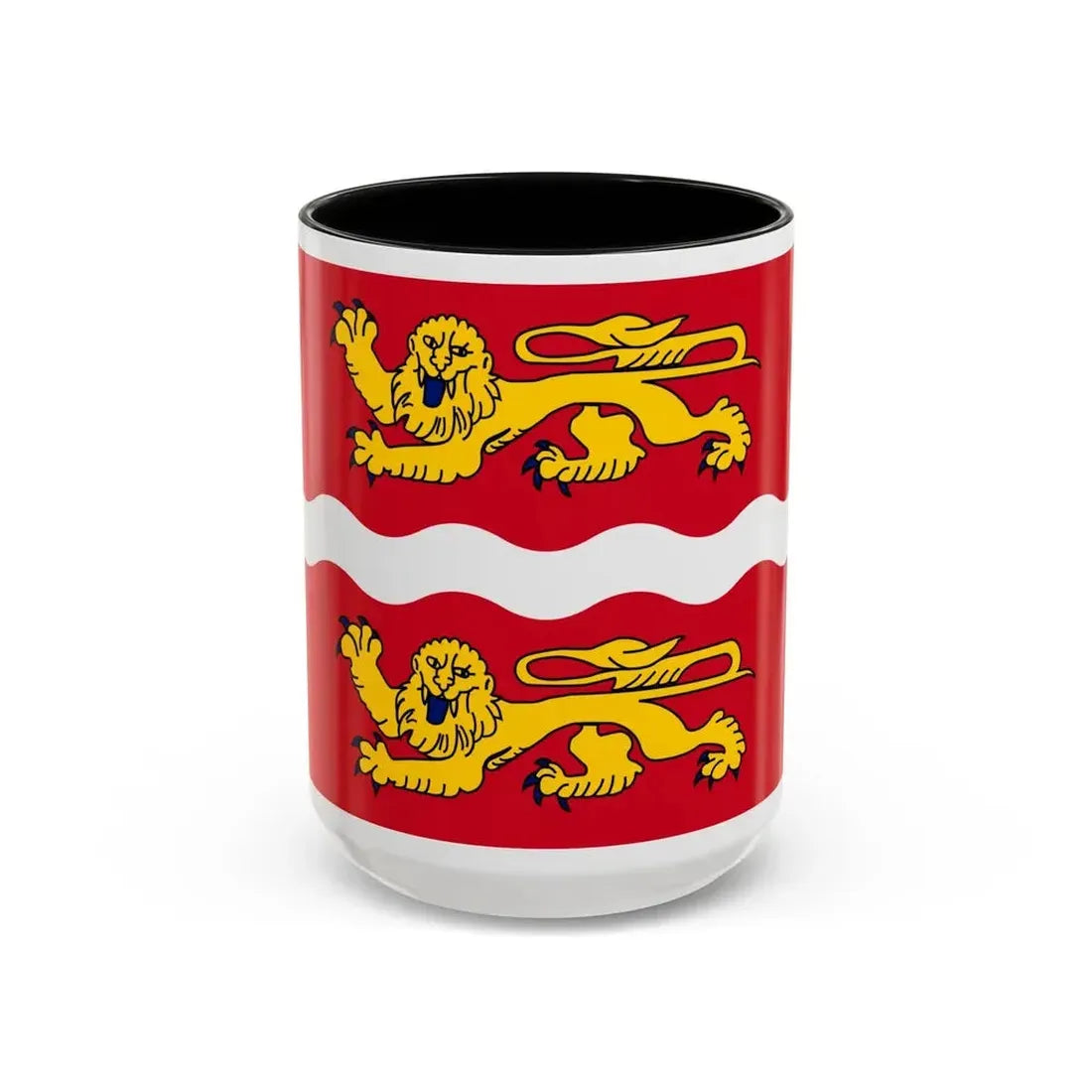 Flag of Seine Maritime France 2 - Accent Coffee Mug 15oz Black - Go Mug Yourself