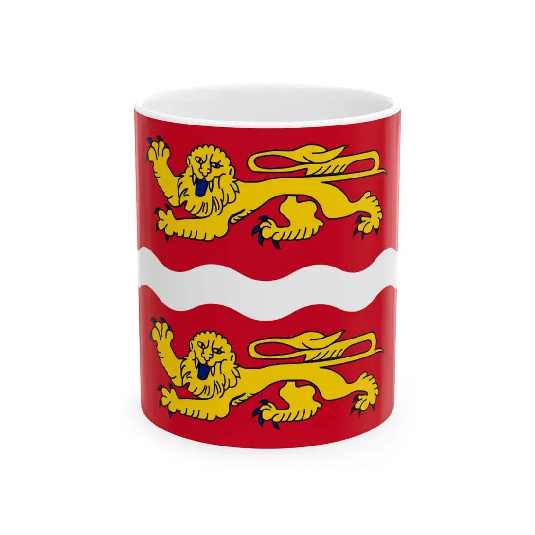 Flag of Seine Maritime France 2 - White Coffee Mug 11oz - Go Mug Yourself