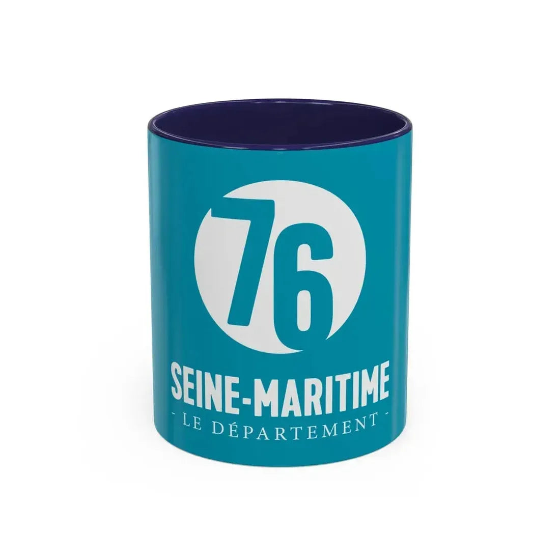 Flag of Seine Maritime France - Accent Coffee Mug 11oz Navy - Go Mug Yourself