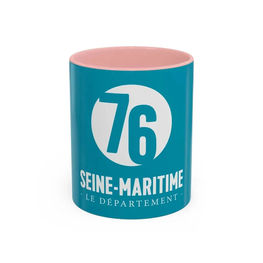 Flag of Seine Maritime France - Accent Coffee Mug 11oz Pink - Go Mug Yourself