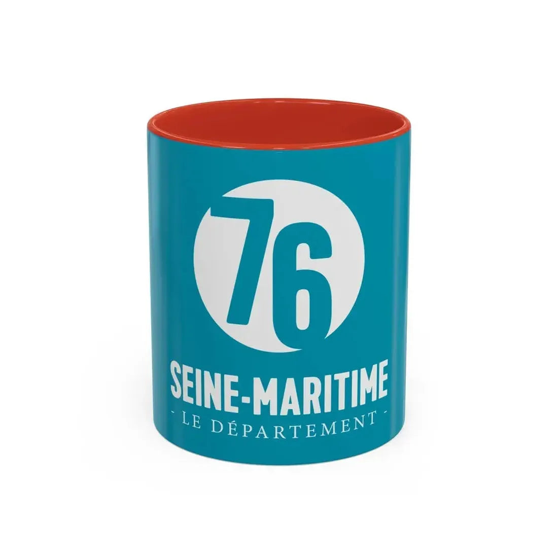 Flag of Seine Maritime France - Accent Coffee Mug 11oz Red - Go Mug Yourself