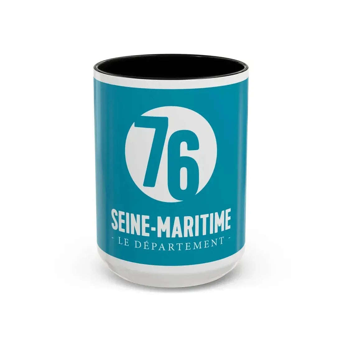 Flag of Seine Maritime France - Accent Coffee Mug 15oz Black - Go Mug Yourself