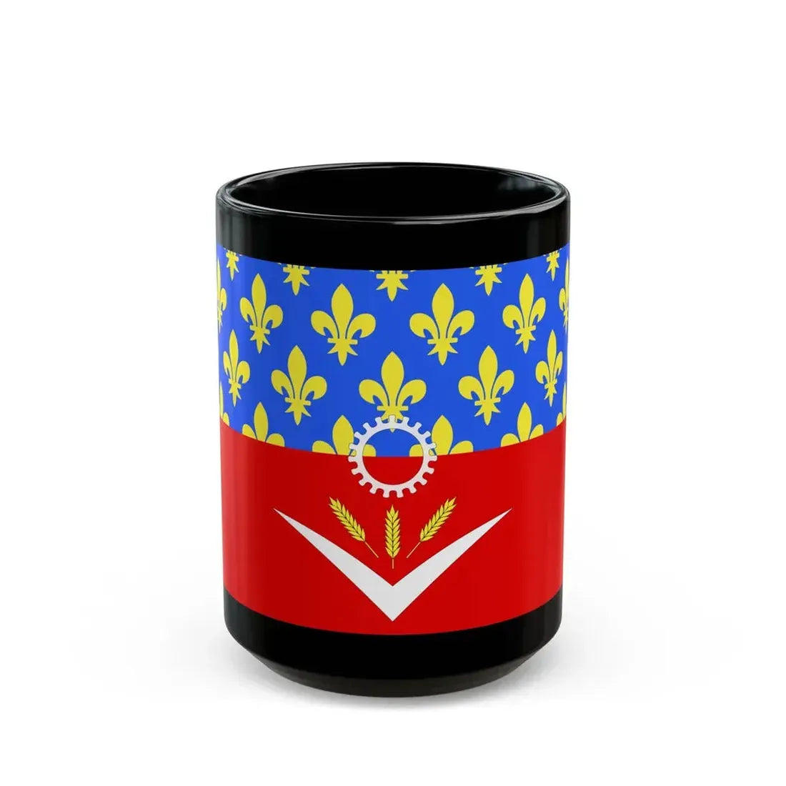 Flag of Seine Saint Denis France - Black Coffee Mug 15oz - Go Mug Yourself