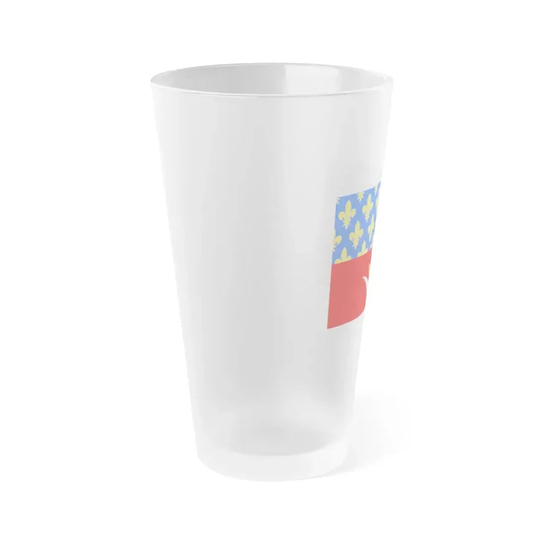 Flag of Seine Saint Denis France - Frosted Pint Glass 16oz - Go Mug Yourself