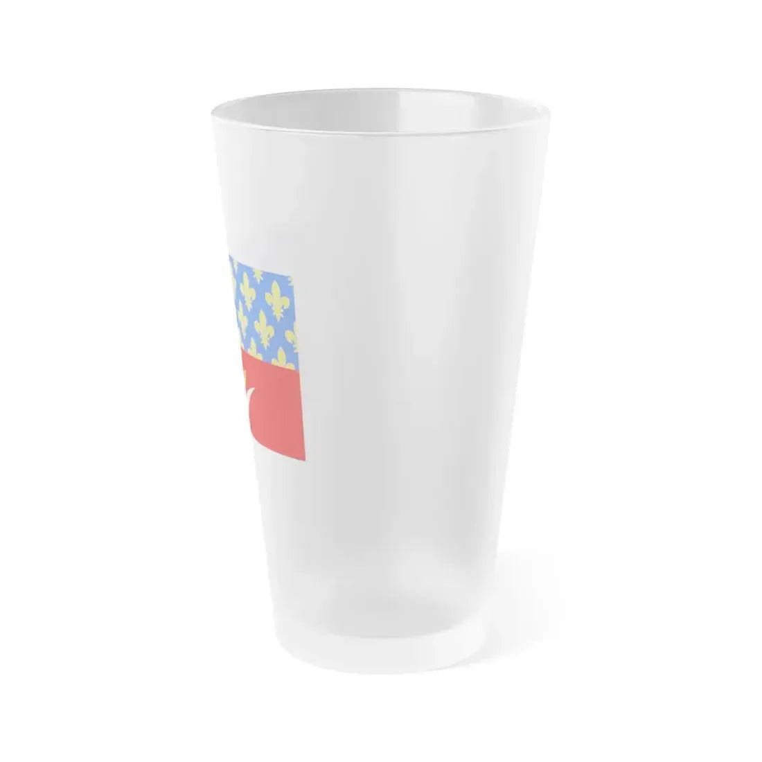 Flag of Seine Saint Denis France - Frosted Pint Glass 16oz - Go Mug Yourself