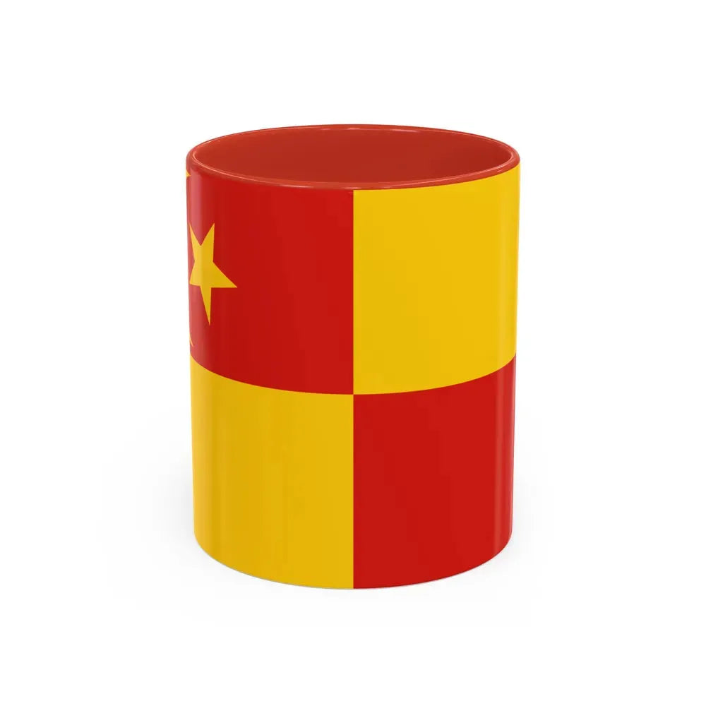Flag of Selangor pre 1965 Malaysia - Accent Coffee Mug 11oz Red - Go Mug Yourself