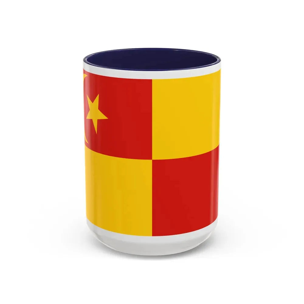 Flag of Selangor pre 1965 Malaysia - Accent Coffee Mug 15oz Navy - Go Mug Yourself