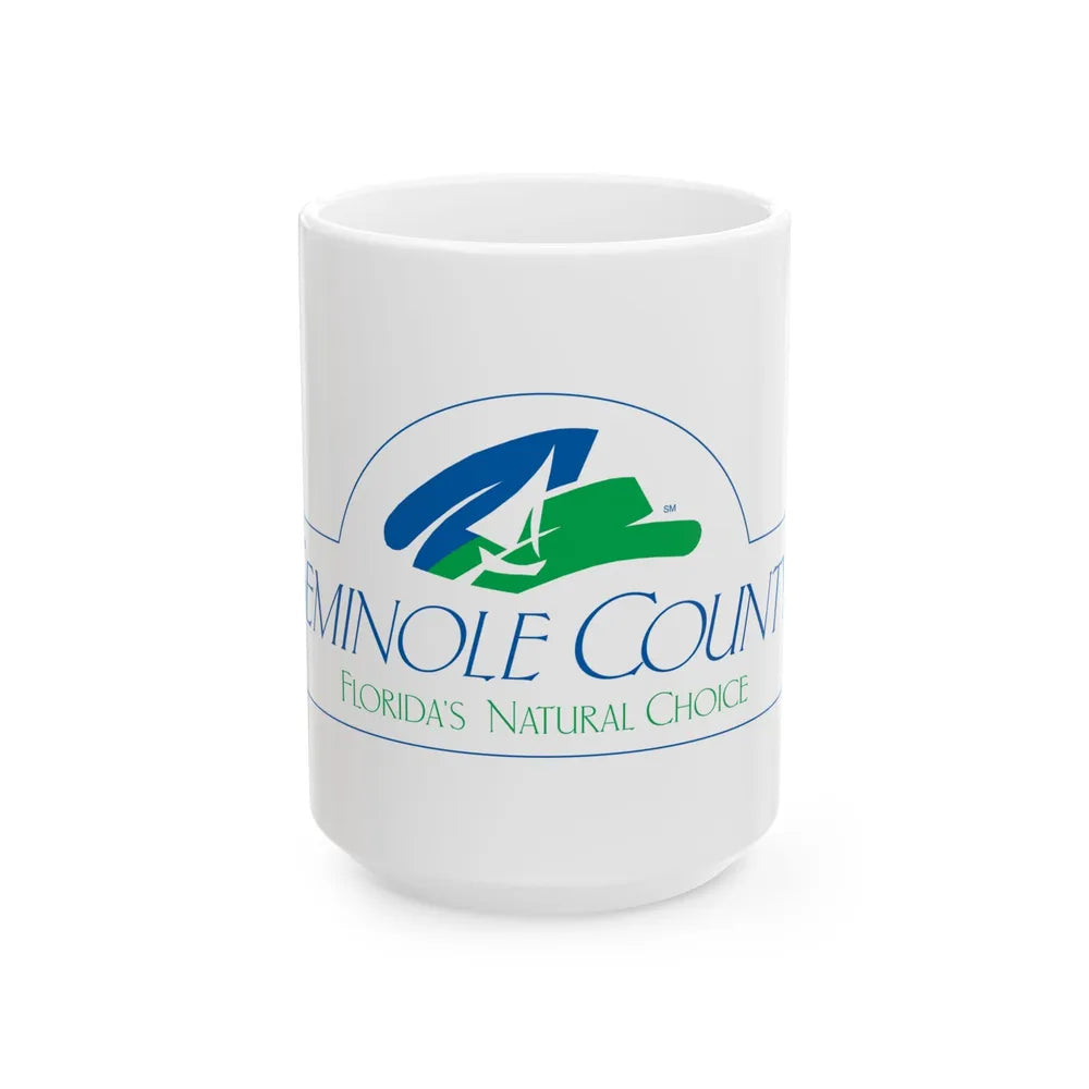 Flag of Seminole County Florida (United States) White Coffee Mug 15oz - Go Mug Yourself