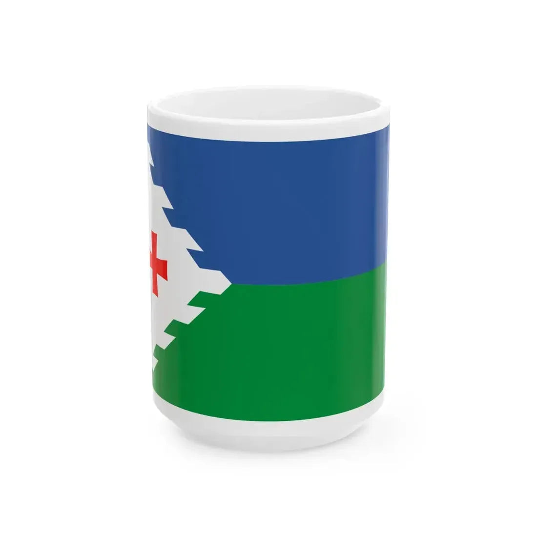 Flag of Senaki Municipality (Georgia) White Coffee Mug 15oz - Go Mug Yourself