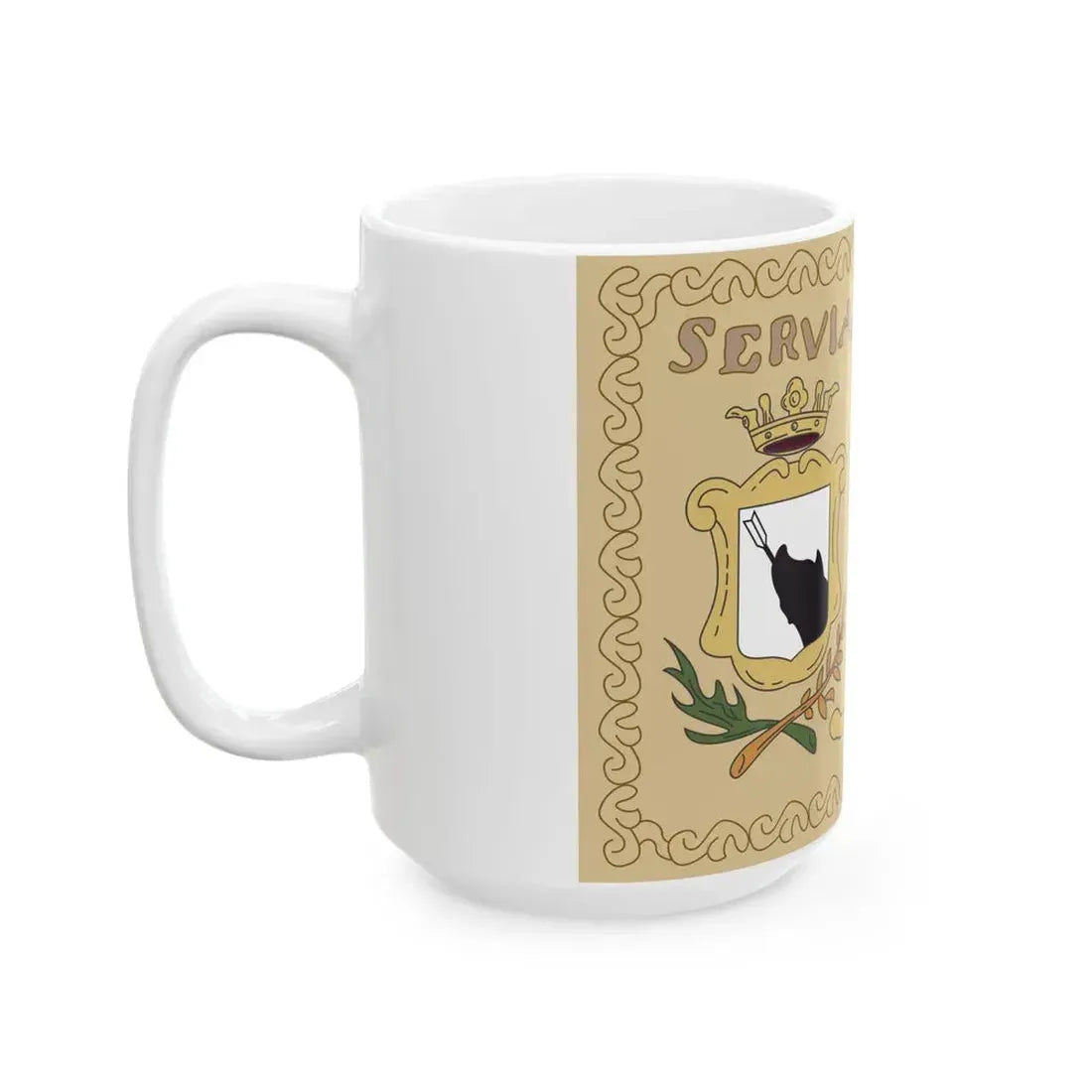Flag of Serbia 1792 (Serbia) White Coffee Mug - Go Mug Yourself