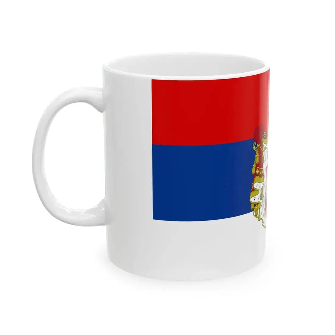 Flag of Serbia 1882-1918 2 (Serbia) White Coffee Mug - Go Mug Yourself