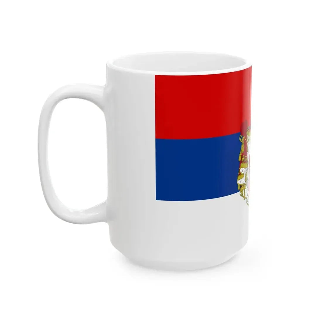 Flag of Serbia 1882-1918 2 (Serbia) White Coffee Mug - Go Mug Yourself