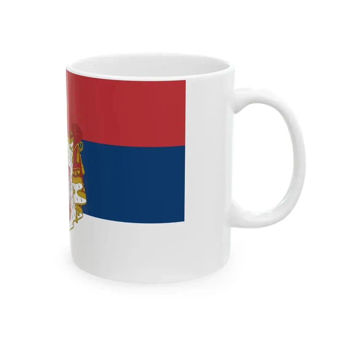 Flag of Serbia 1882-1918 (Serbia) White Coffee Mug - Go Mug Yourself