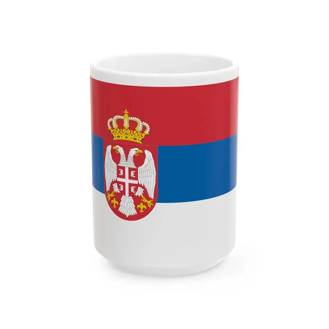 Flag of Serbia 2004-2010 lighter (Serbia) White Coffee Mug 15oz - Go Mug Yourself