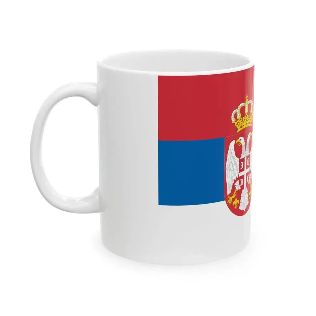 Flag of Serbia 2004-2010 lighter (Serbia) White Coffee Mug - Go Mug Yourself