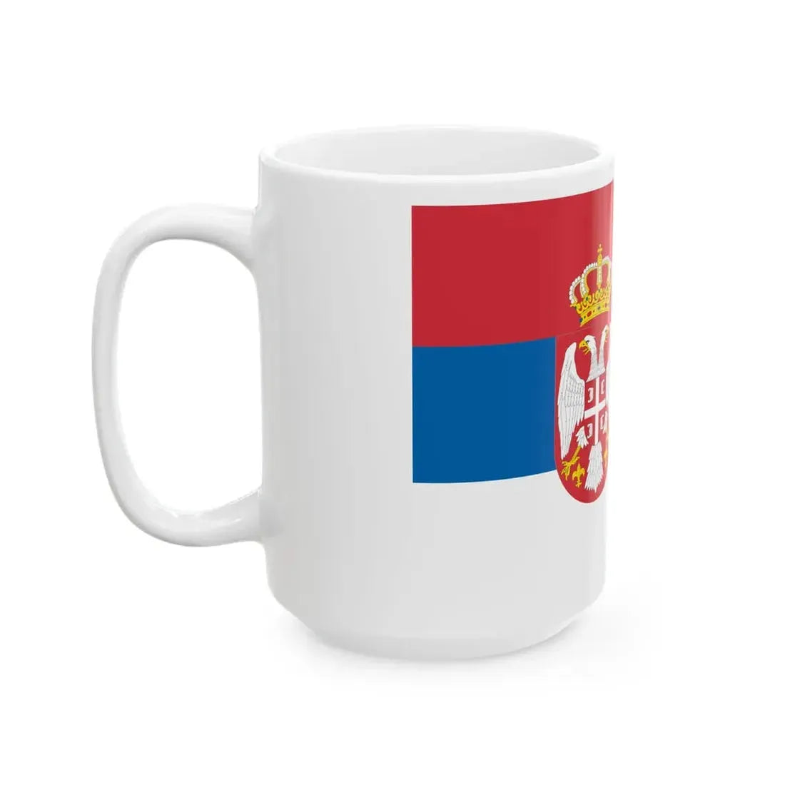 Flag of Serbia 2004-2010 lighter (Serbia) White Coffee Mug - Go Mug Yourself