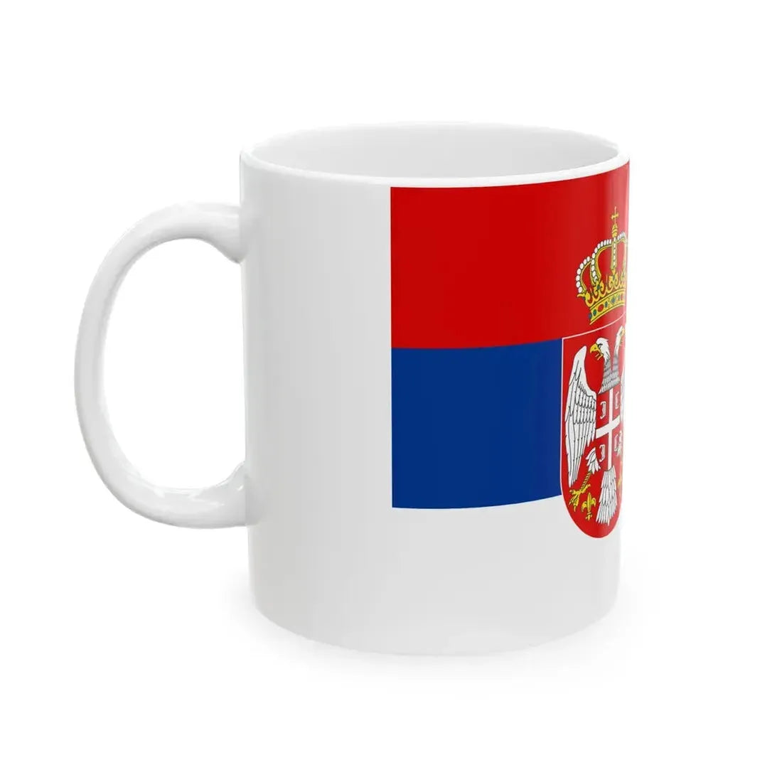 Flag of Serbia 2004-2010 (Serbia) White Coffee Mug - Go Mug Yourself