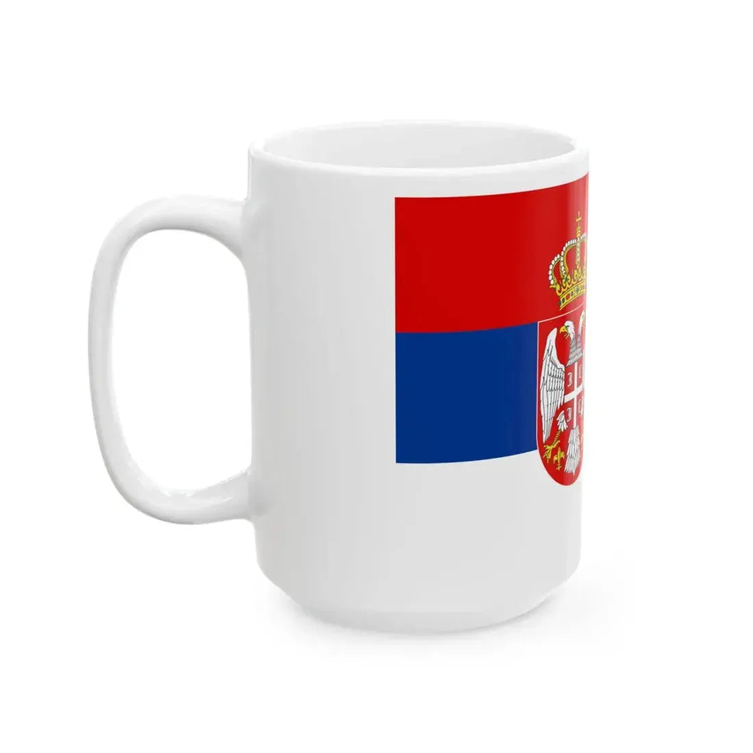 Flag of Serbia 2004-2010 (Serbia) White Coffee Mug - Go Mug Yourself