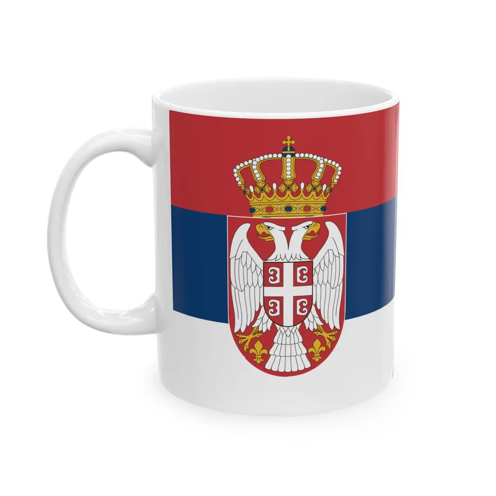 Flag of Serbia and Croatia (Croatia) White Coffee Mug - Go Mug Yourself