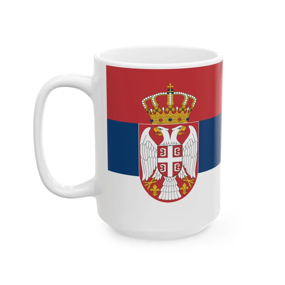Flag of Serbia and Croatia (Croatia) White Coffee Mug - Go Mug Yourself