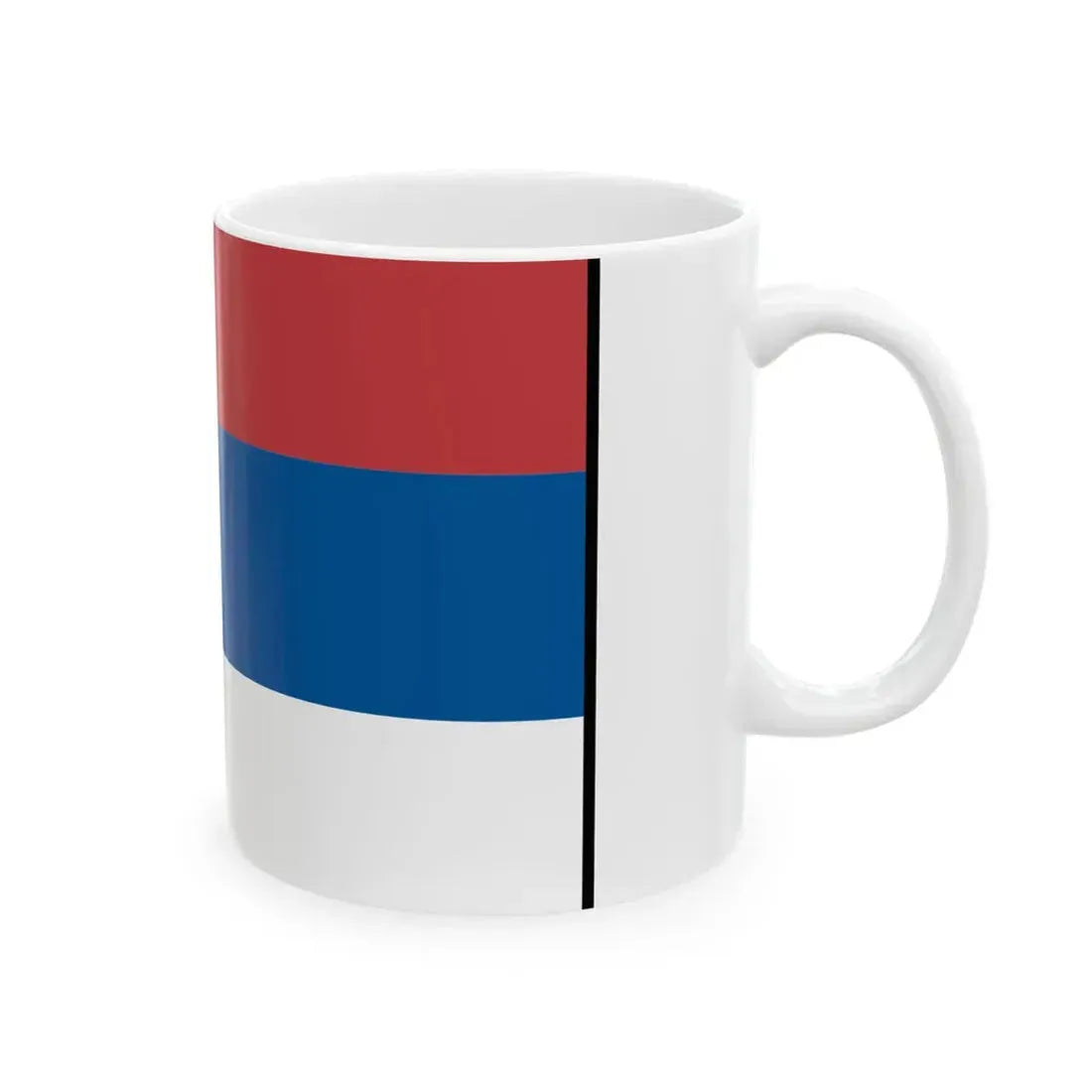 Flag of Serbia bordered (Serbia) White Coffee Mug - Go Mug Yourself