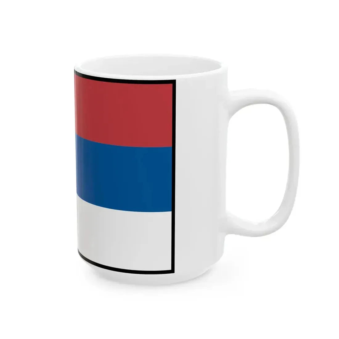 Flag of Serbia bordered (Serbia) White Coffee Mug - Go Mug Yourself