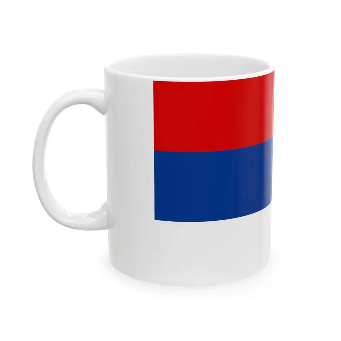 Flag of Serbia Civil 3-5 (Serbia) White Coffee Mug - Go Mug Yourself