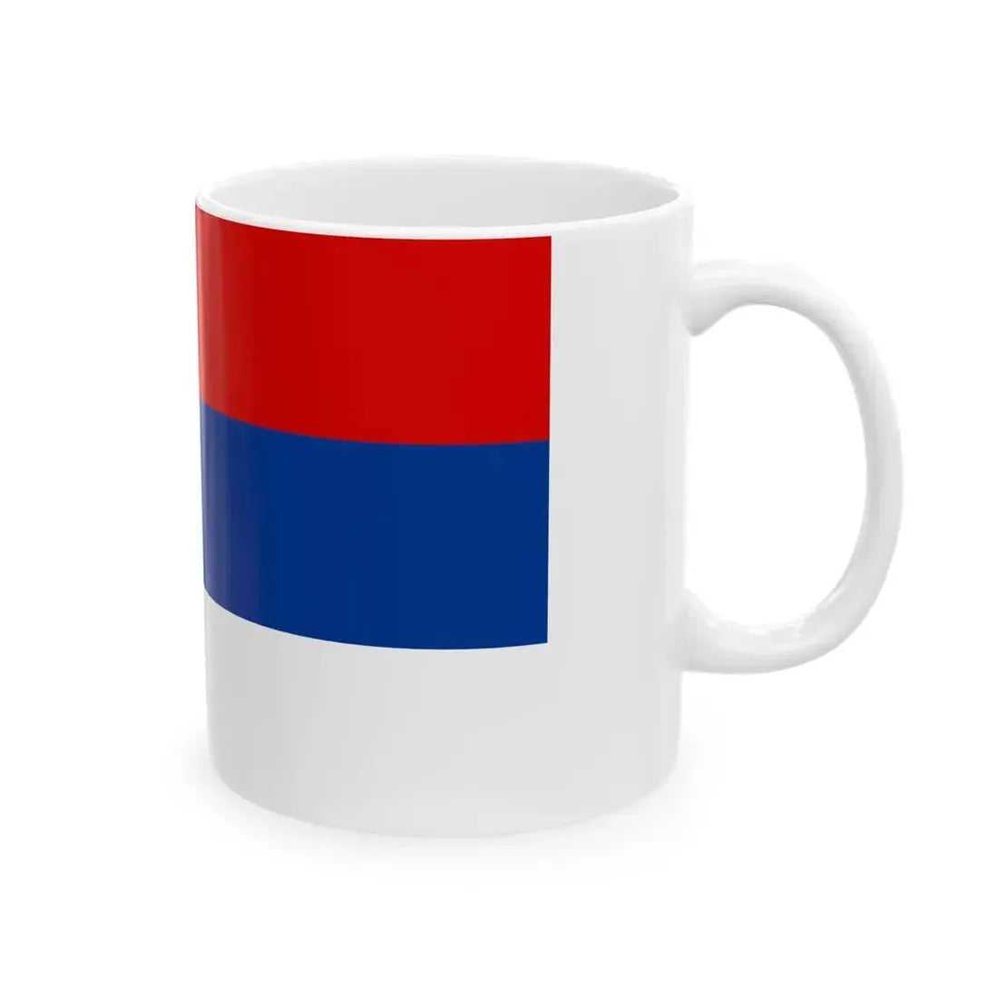 Flag of Serbia Civil 3-5 (Serbia) White Coffee Mug - Go Mug Yourself