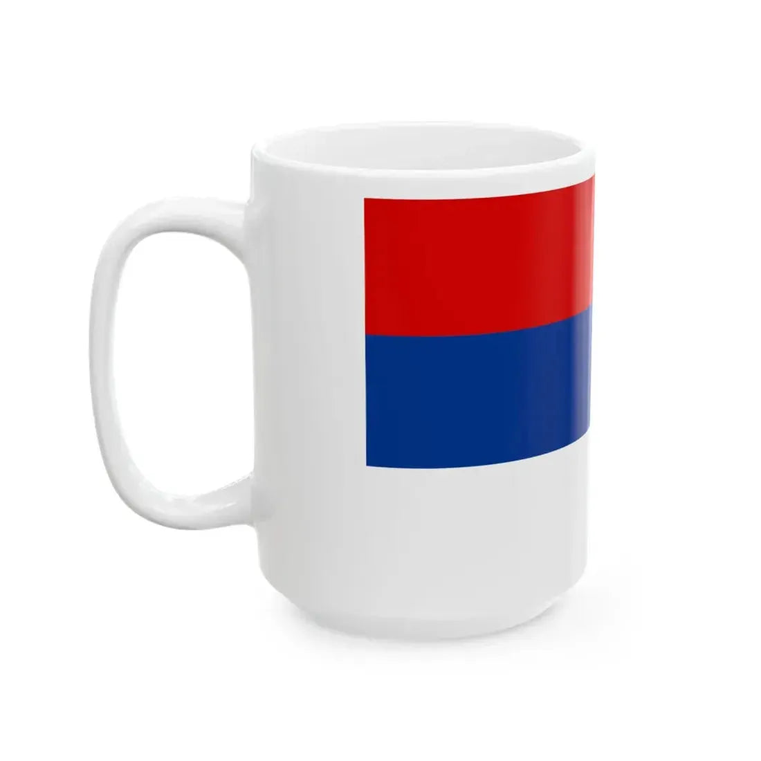 Flag of Serbia Civil 3-5 (Serbia) White Coffee Mug - Go Mug Yourself