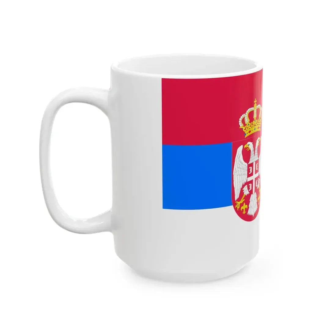Flag of Serbia CMYK (Serbia) White Coffee Mug - Go Mug Yourself