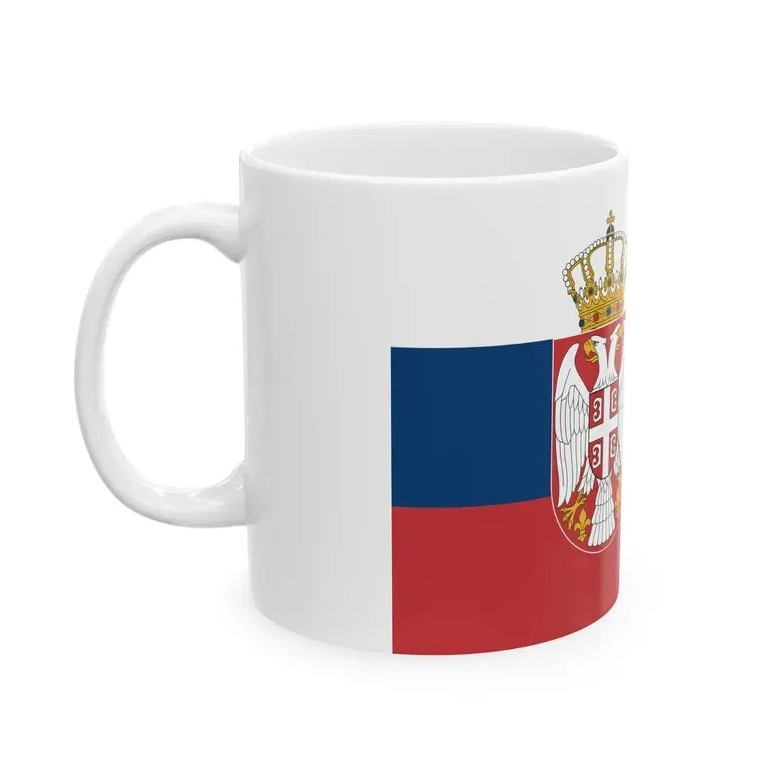 Flag of Serbia Color Varient (Serbia) White Coffee Mug - Go Mug Yourself
