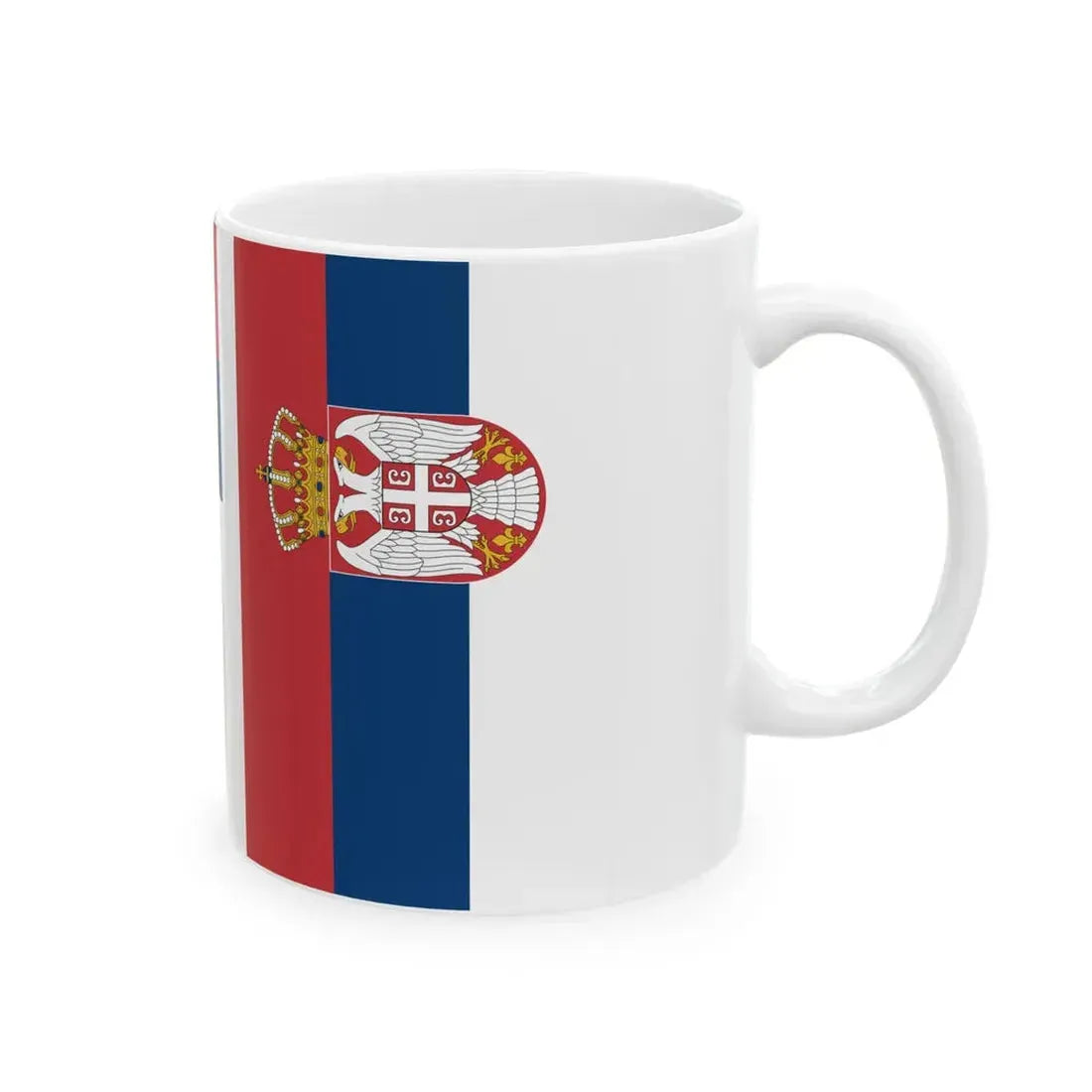 Flag of Serbia hv (Serbia) White Coffee Mug - Go Mug Yourself