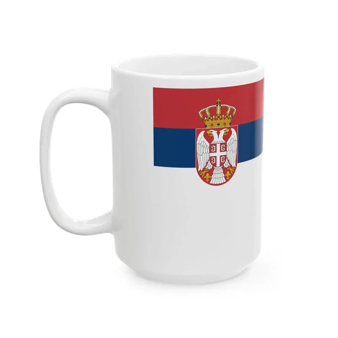 Flag of Serbia hv (Serbia) White Coffee Mug - Go Mug Yourself
