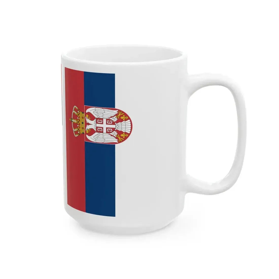 Flag of Serbia hv (Serbia) White Coffee Mug - Go Mug Yourself