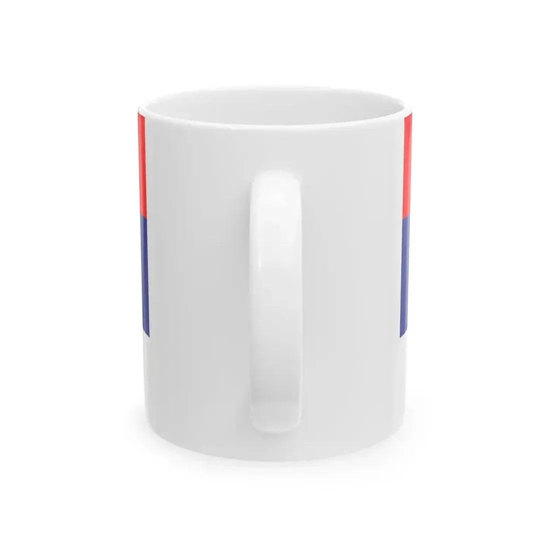 Flag of Serbia realistic colors (Serbia) White Coffee Mug - Go Mug Yourself