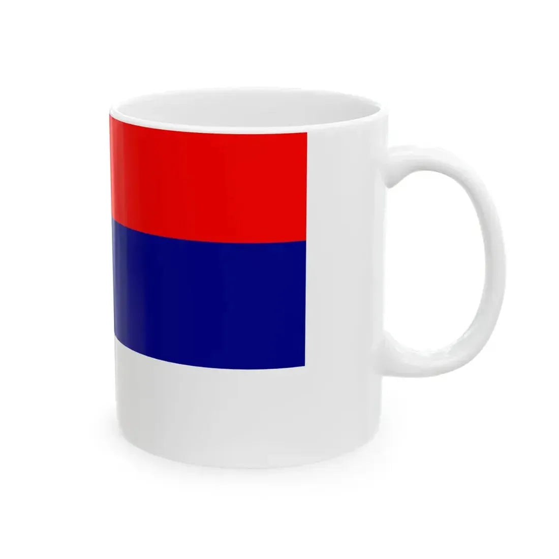 Flag of Serbia realistic colors (Serbia) White Coffee Mug - Go Mug Yourself