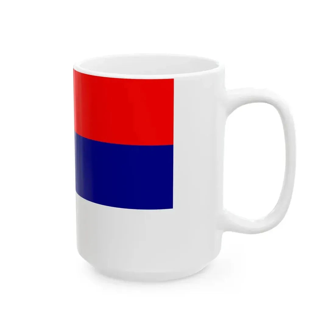 Flag of Serbia realistic colors (Serbia) White Coffee Mug - Go Mug Yourself