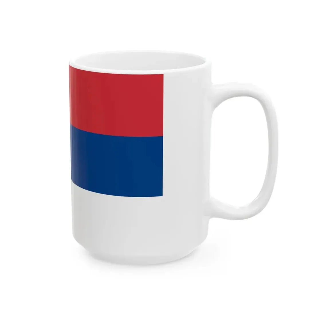 Flag of Serbia reduced size (Serbia) White Coffee Mug - Go Mug Yourself