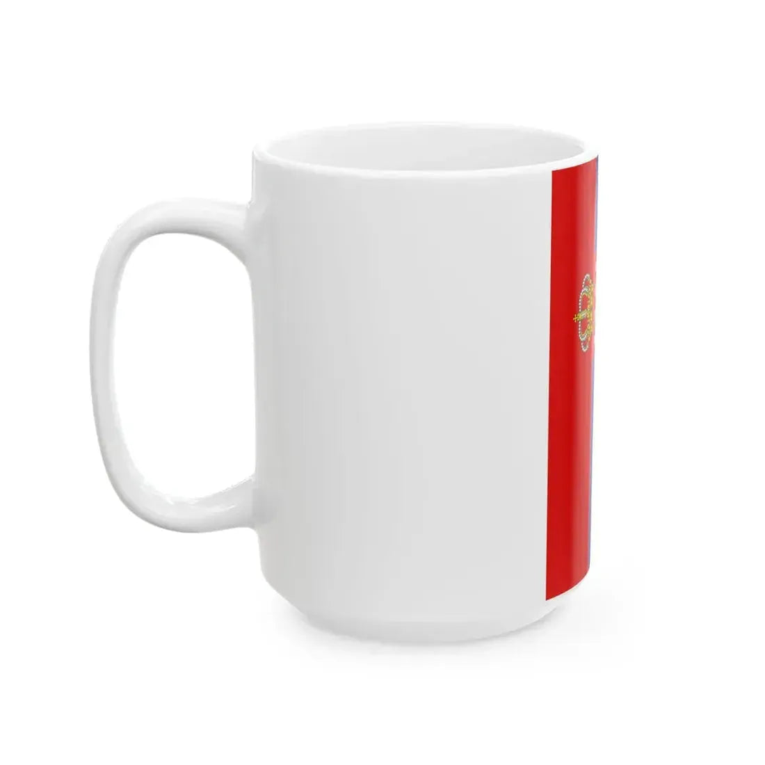 Flag of Serbia vertical 2006-2010 (Serbia) White Coffee Mug - Go Mug Yourself
