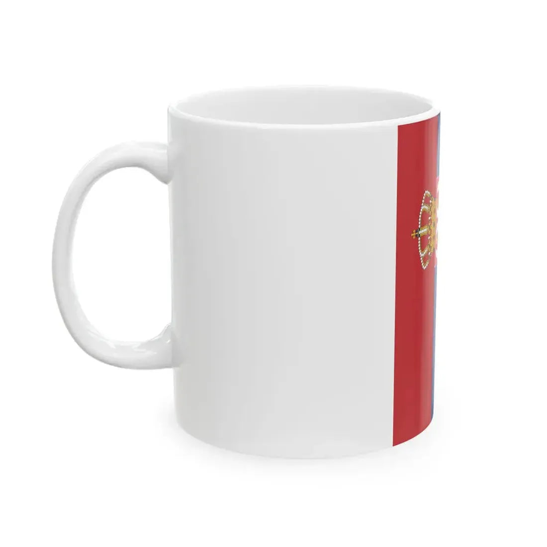 Flag of Serbia vertical (Serbia) White Coffee Mug - Go Mug Yourself