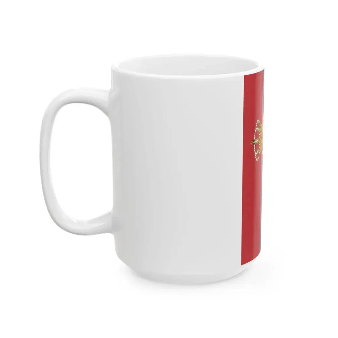 Flag of Serbia vertical (Serbia) White Coffee Mug - Go Mug Yourself